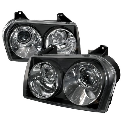 Spec-D Black Projector Headlights 05-10 Chrysler 300C